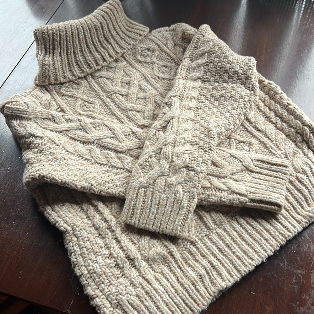 🐑 Banana Republic Wool Cable knit Turtleneck 🐑